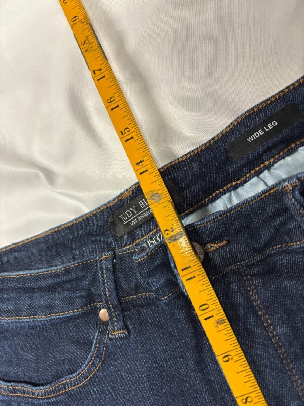 Judy Blue Dark Blue Wide Leg Jeans Sz 15/32. lot N - Picture 5 of 6